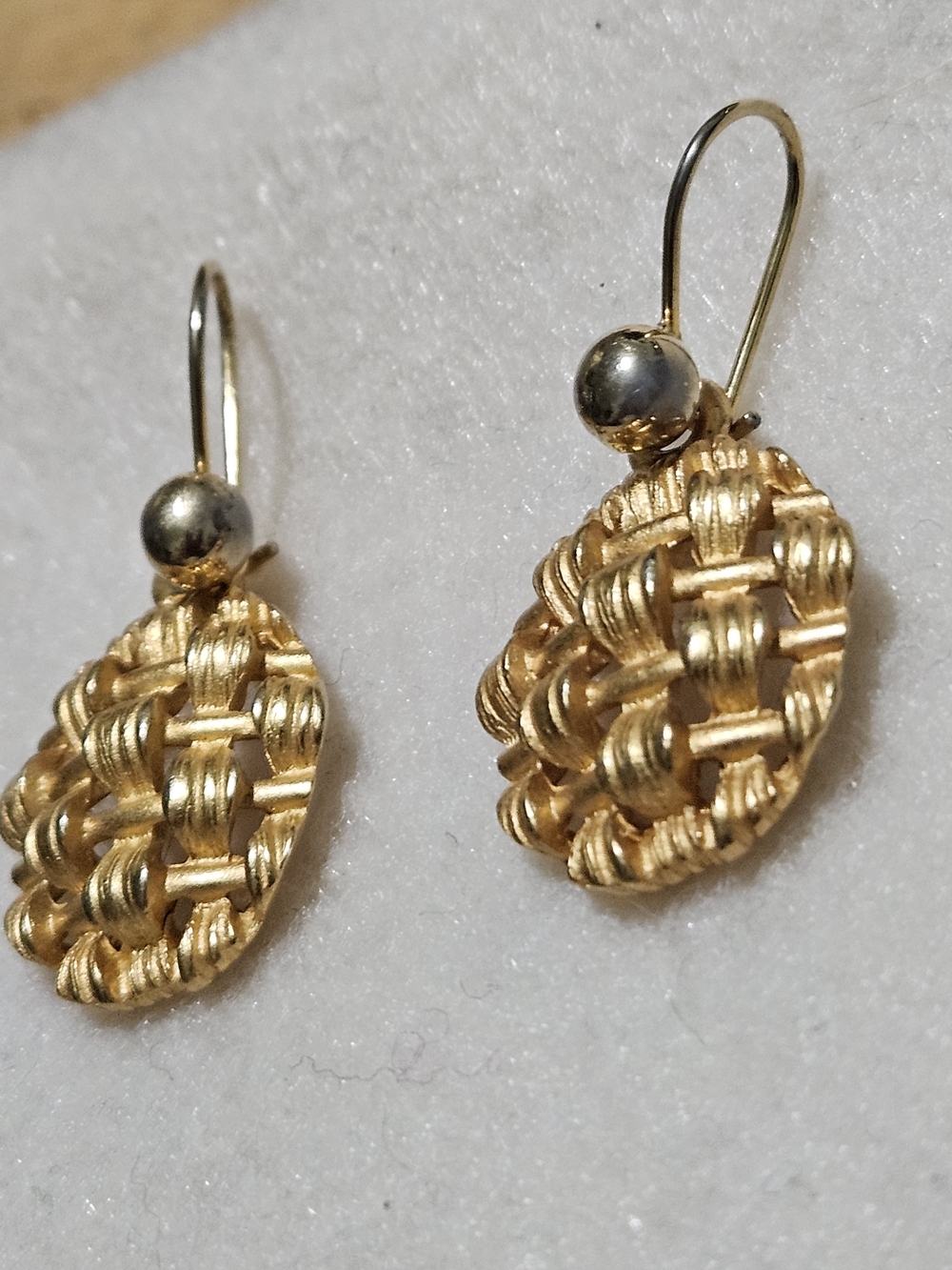 Anne Klein Gold Woven Drop Earrings